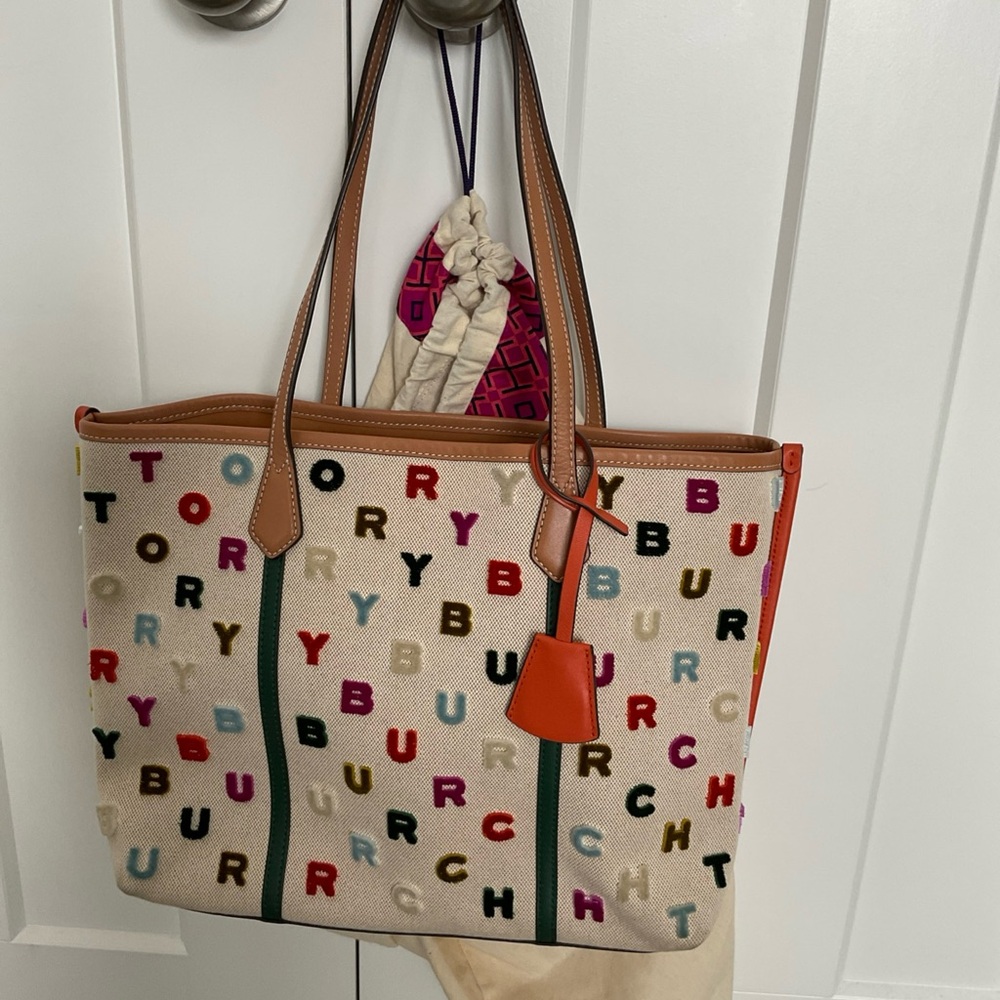 Tory Burch Multicolor Canvas Tote Bag